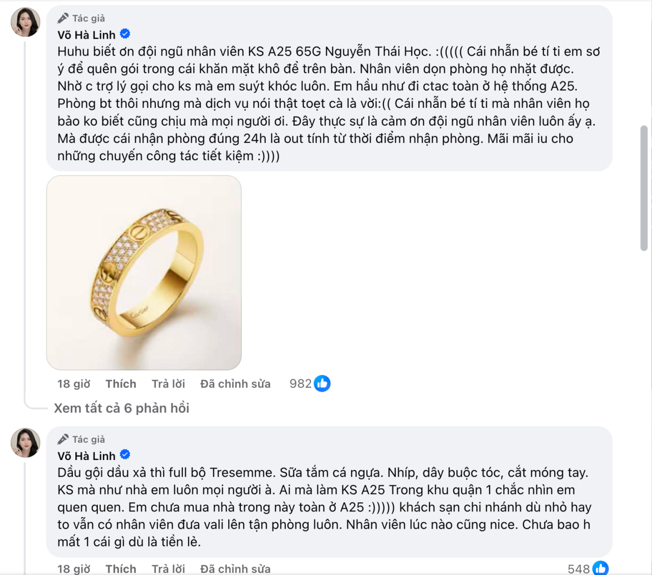 Võ Hà Linh mãi yêu A25