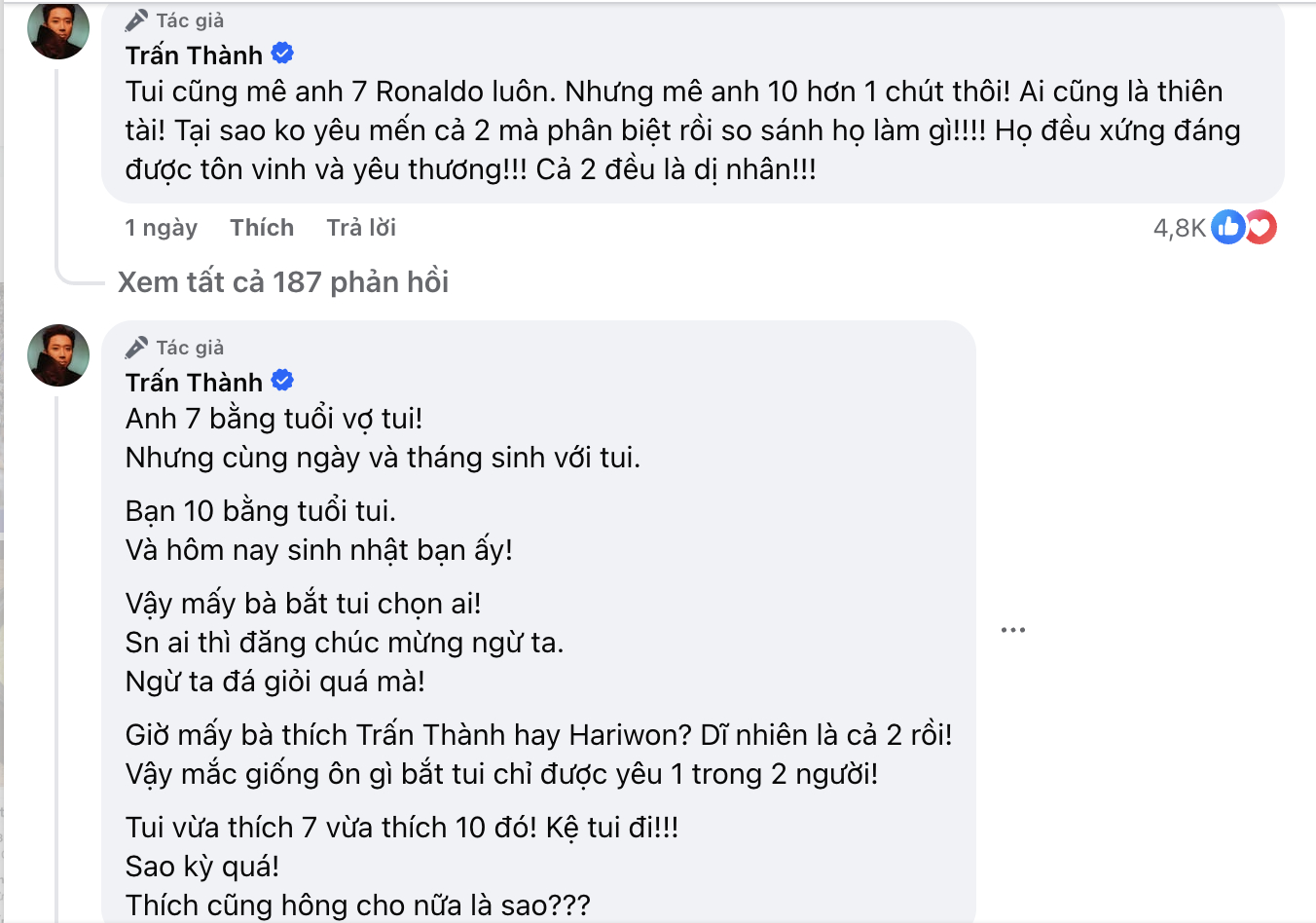Trấn Thành lên tiếng khi vô tình bị đặt vào tranh cãi không đáng có