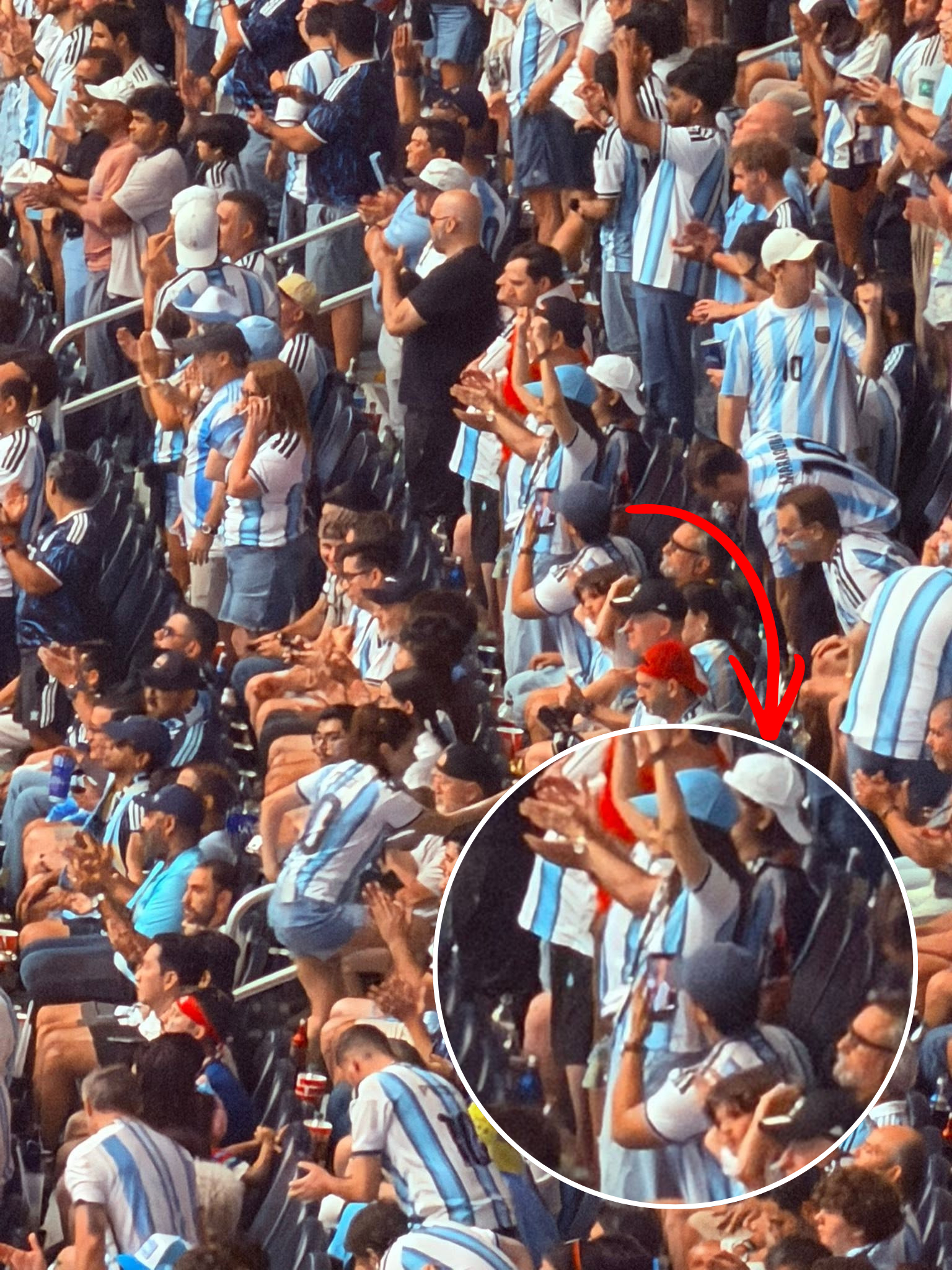 Những hình ảnh Mỹ Tâm cổ vũ Messi đăng tải trên mạng xã hội đều là một tay Mai Tài Phến quay chụp