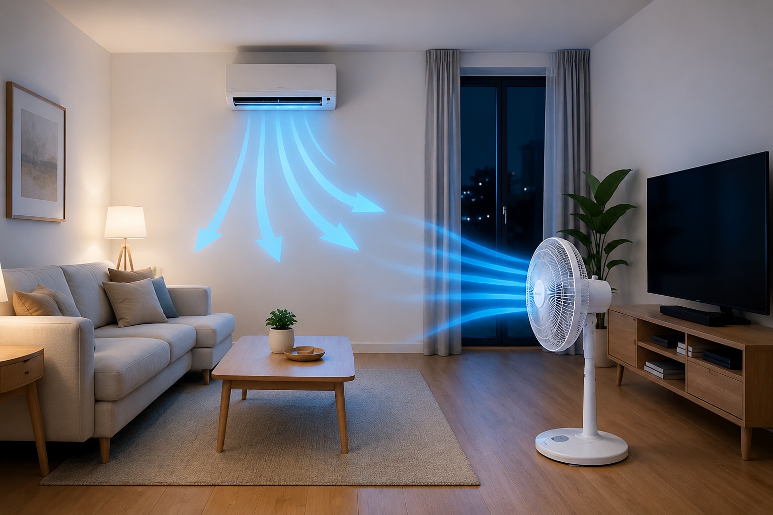 Nhiều người bật điều hòa cả ngày nhưng không biết: Chỉ cần đổi 4 vị trí đặt quạt, phòng mát nhanh hơn mà còn tiết kiệm điện