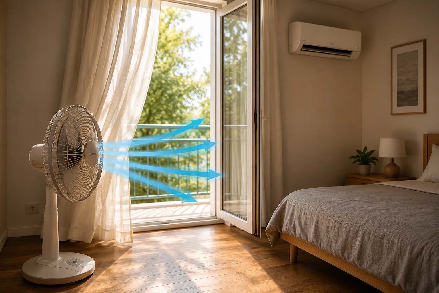 Nhiều người bật điều hòa cả ngày nhưng không biết: Chỉ cần đổi 4 vị trí đặt quạt, phòng mát nhanh hơn mà còn tiết kiệm điện