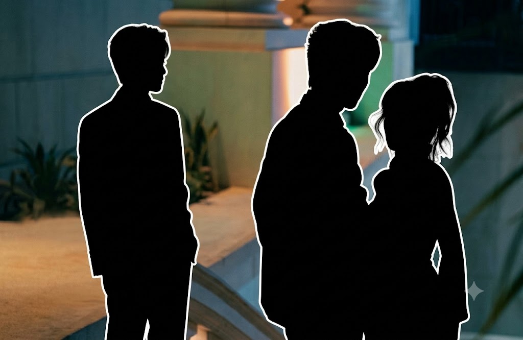 Mối tình tay ba đầy drama giữa ba ngôi sao đình đám của giới phim ngắn Cbiz, khiến dư luận không khỏi xôn xao. Ảnh được tạo bằng AI. 