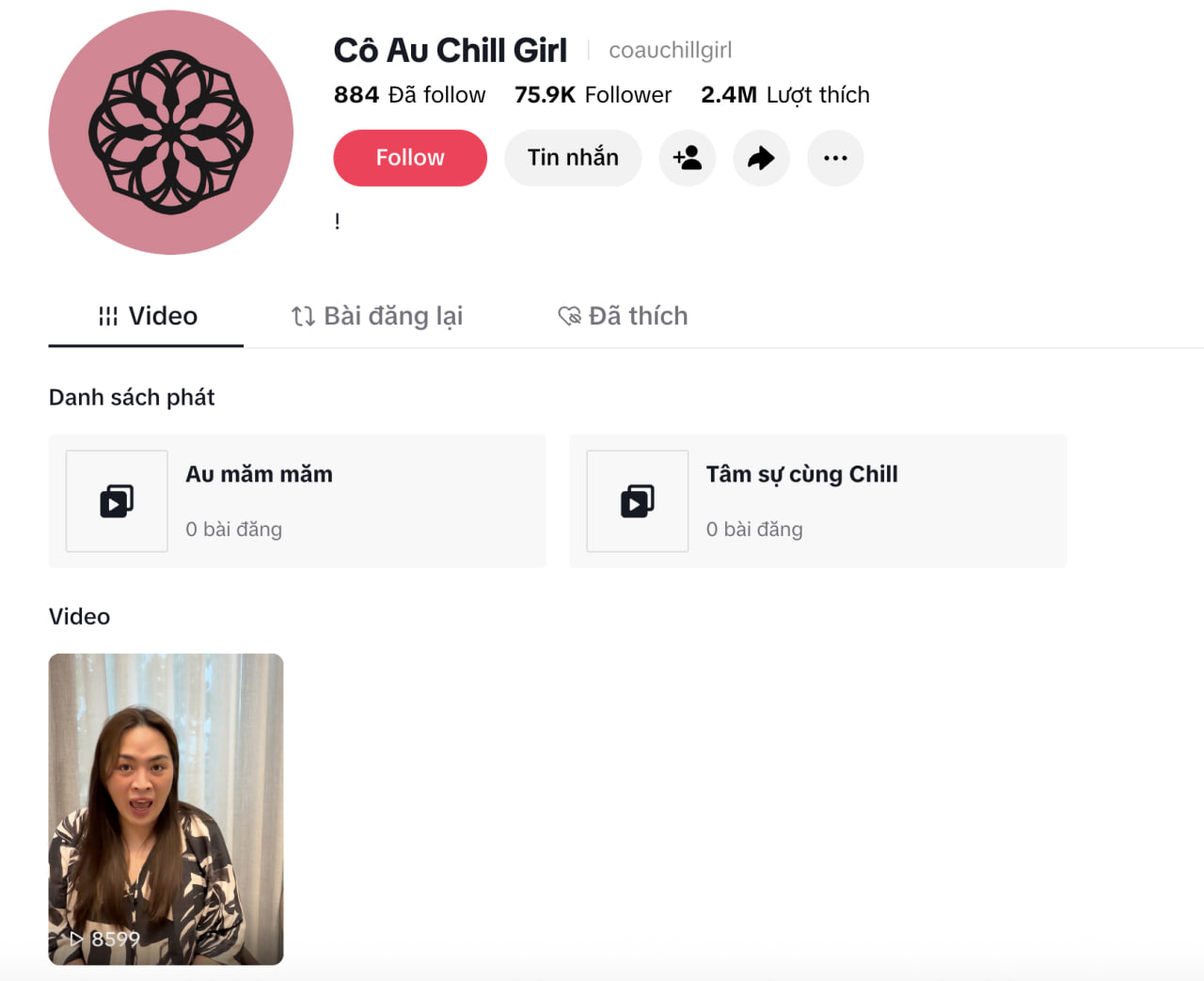 Nữ tiktoker xoá hết các video cũ và chỉ để lại video xin lỗi trên trang cá nhân