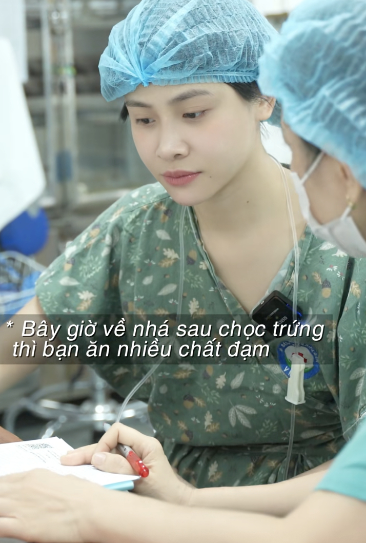 Thúy Hằng cho biết quá trình chọc hút trứng của cô diễn ra khá nhẹ nhàng và thuận lợi