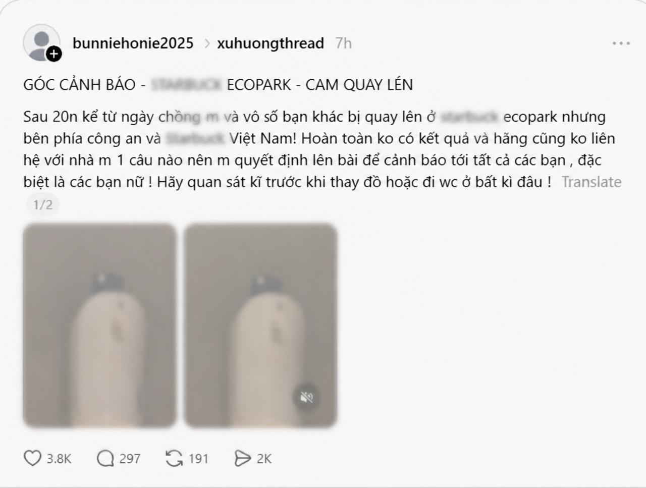 Ghi nhận tại quán cà phê ở Ecopark sau vụ khách phản ánh phát hiện thiết bị nghi quay lén trong nhà vệ sinh