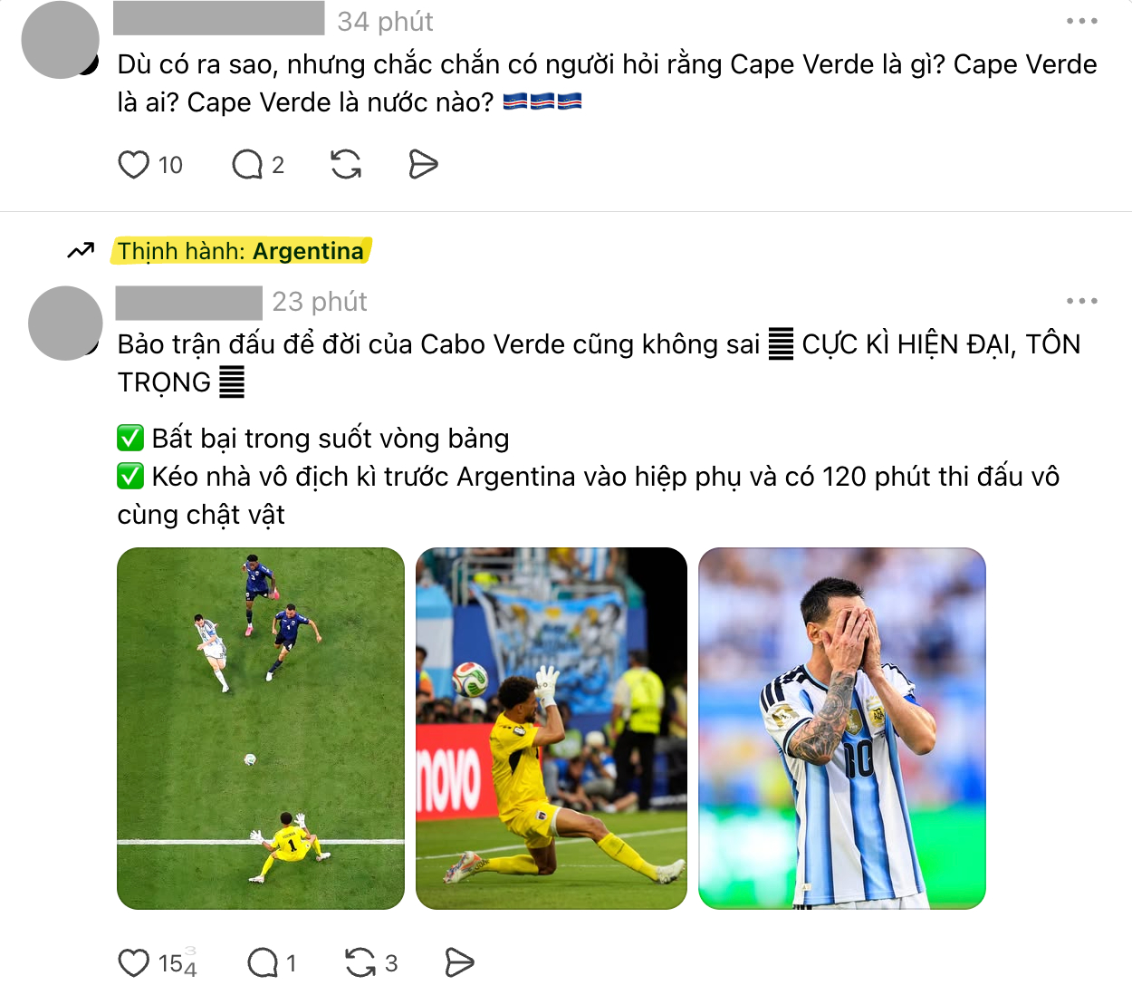 Thủ môn Vozinha khiến MXH vỡ òa: “Kỷ lục của Messi bị lu mờ bởi trận thua của Cape Verde”