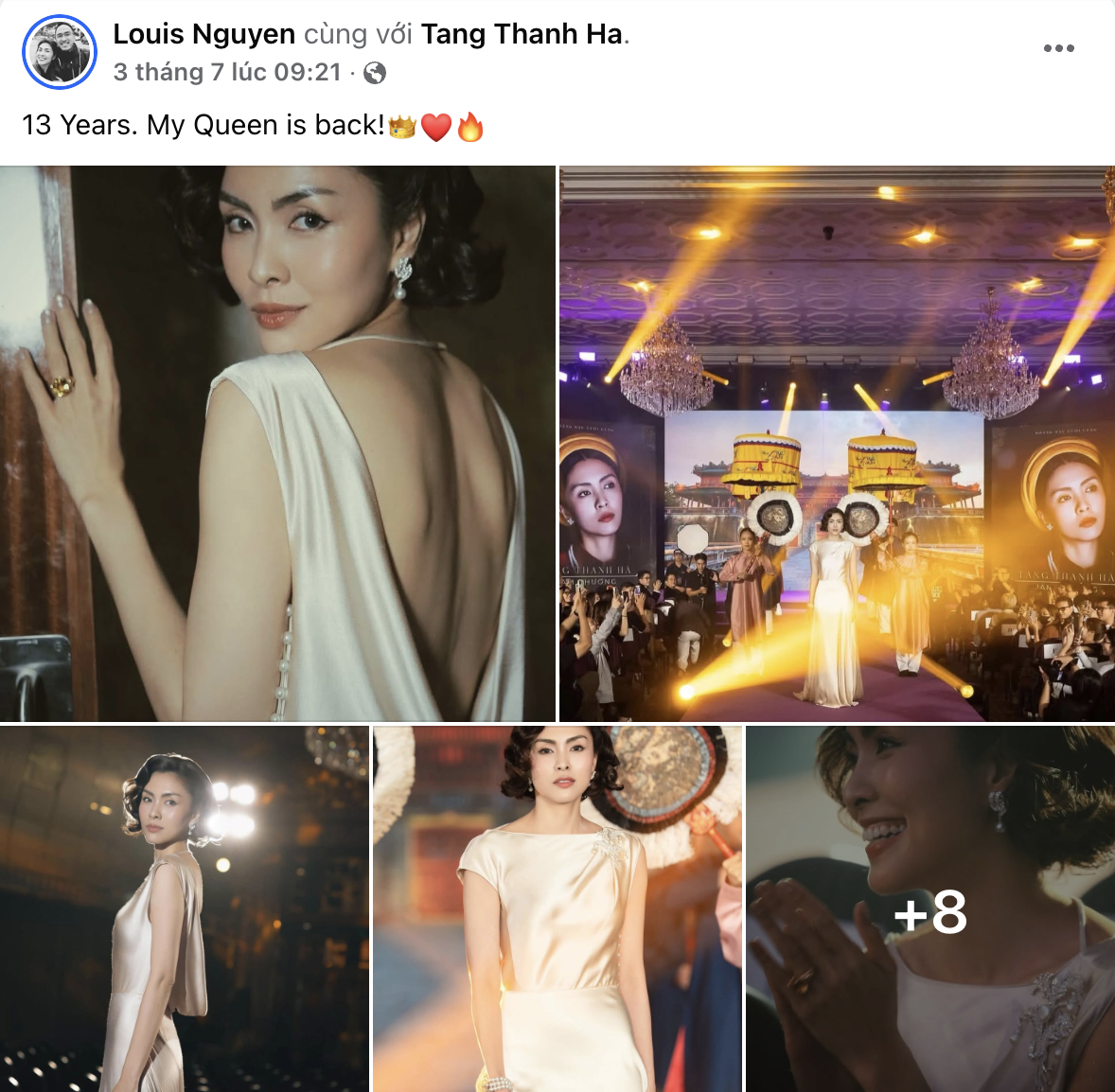 Louis Nguyễn hào hứng đăng cả bộ ảnh bà xã trong sự kiện công bố cast chính