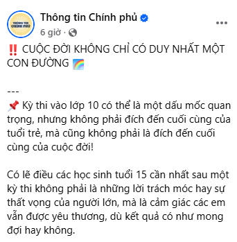 Phần mở đầu bài đăng Cuộc đời không chỉ có duy nhất một con đường