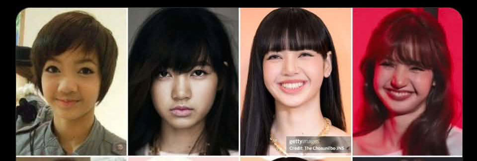 Cận cảnh mũi của Lisa theo năm tháng. Ảnh: X