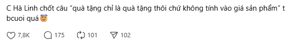 1 câu nói của Võ Hà Linh trong đêm 7/7 viral khắp Threads