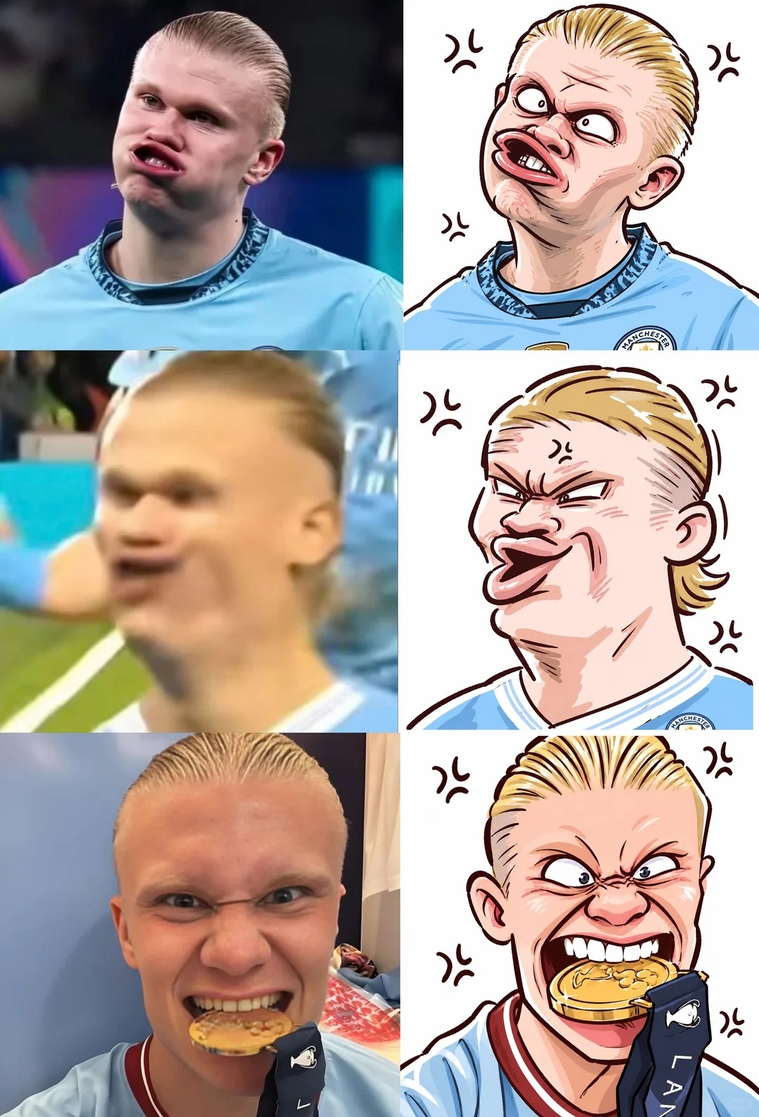 Đến không hết những meme của Haaland trên mạng xã hội Xiaohongshu. Nguồn: Xiaohongshu