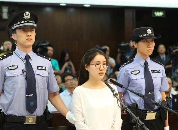 Cô bị tuyên phạt 5 năm tù giam. Ảnh: Weibo.