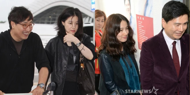 Chồng Lee Young Ae từng bị Shim Eun Ha (bên phải) hủy hôn 2 ngày trước đám cưới. Ảnh: Nate