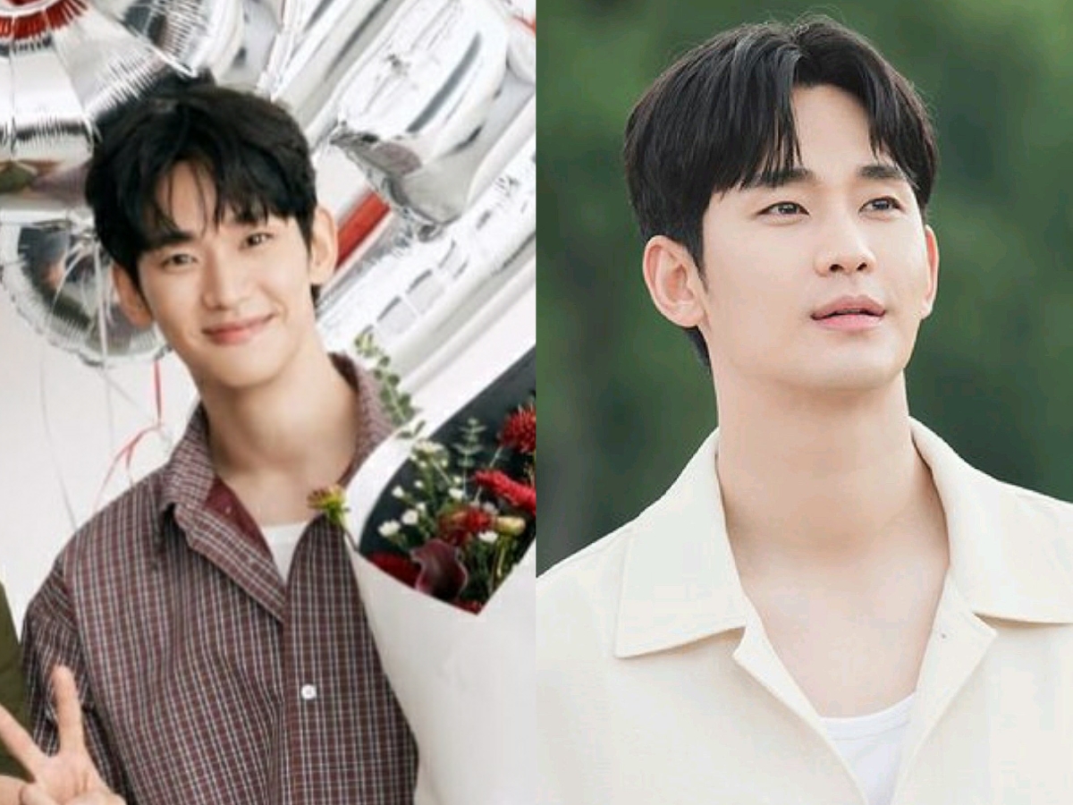 Gương mặt Kim Soo Hyun hiện tại (ảnh trái) bỗng trở nên thon gọn hơn so với thời điểm trước khi ở ẩn vì vụ bê bối hẹn hò trẻ vị thành niên. Chưa hết, ngũ quan trên gương mặt nam diễn viên họ Kim giờ đây cũng trông rõ nét hơn hẳn so với thời gian trước, khiến nghi vấn “dao kéo” bùng lên dữ dội. Ảnh: X
