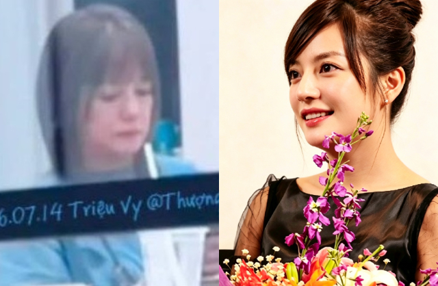 Sau khi bị cấm hoạt động nghệ thuật, Triệu Vy bỏ bê chăm sóc bản thân và xuống sắc thấy rõ. Ảnh: Sina, FB.