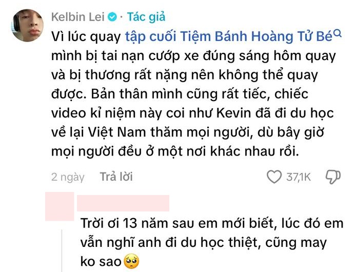 Nam diễn viên bất ngờ tiết lộ lý do vắng mặt 13 năm trước là do gặp tai nạn trên đường đi ghi hình