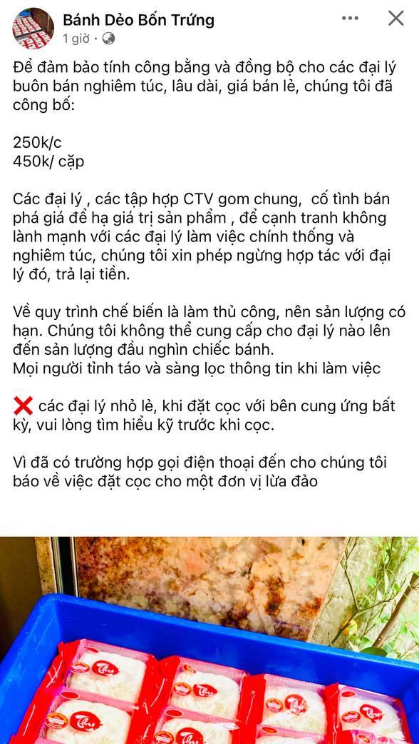 Thông báo mới nhất từ page Bánh dẻo bốn trứng
