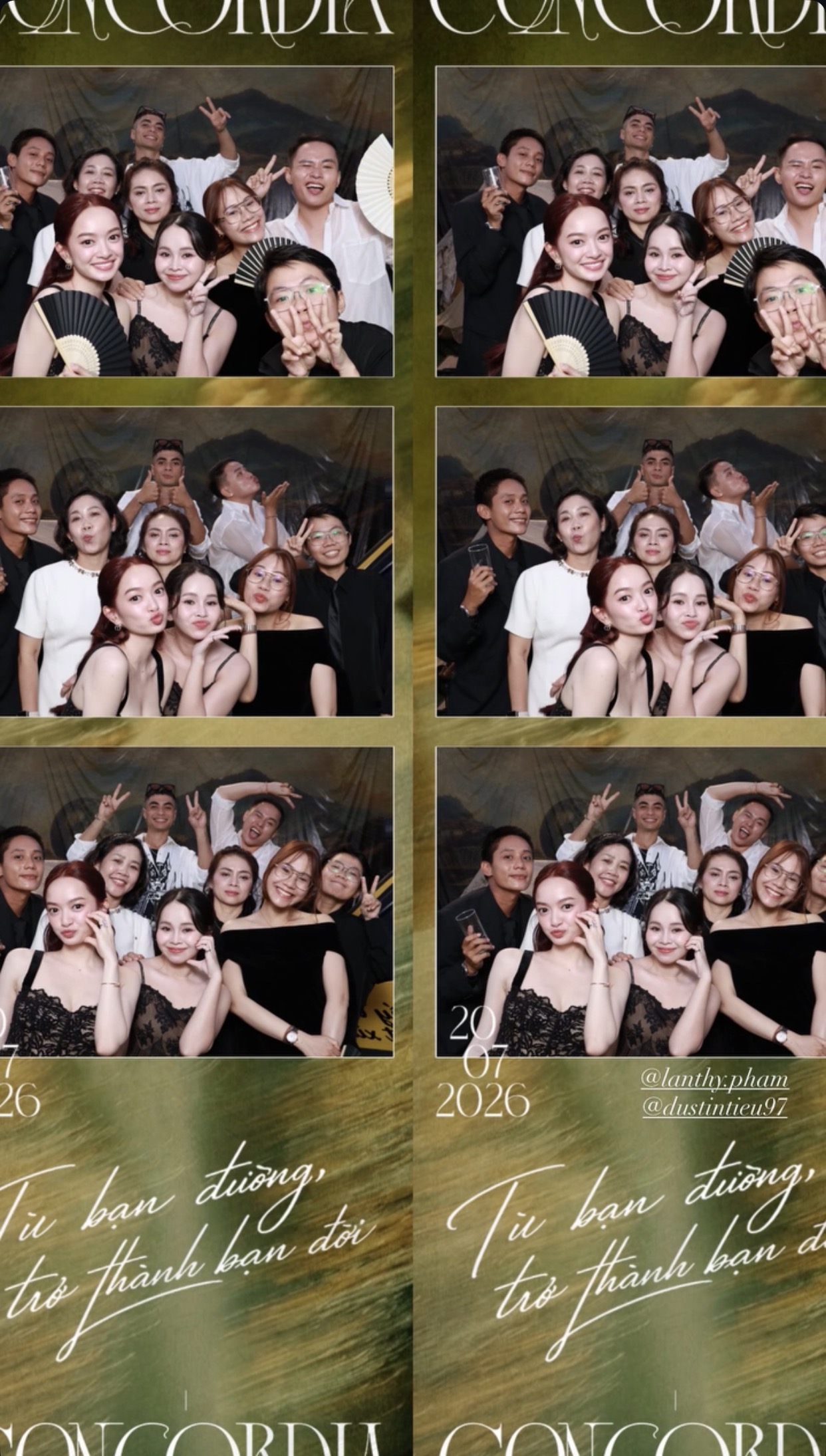 Khu vực chụp photobooth cho khách mời trong tiệc cưới