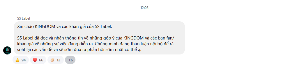 SS Label lên tiếng