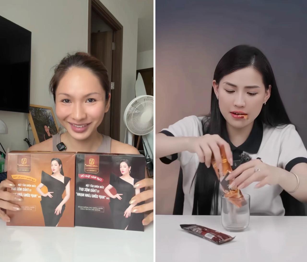 Nhiều nhà sáng tạo nội dung tò mò về hương vị của Laura cà phê. Ảnh: Van Pham, Võ Hà Linh.