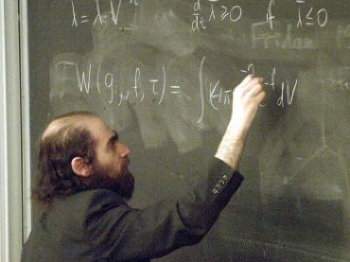 Grigori Perelman trong một hội nghị tại Đại học New York năm 2003 (Ảnh: Frances Robert/ Newscom/Sipa)