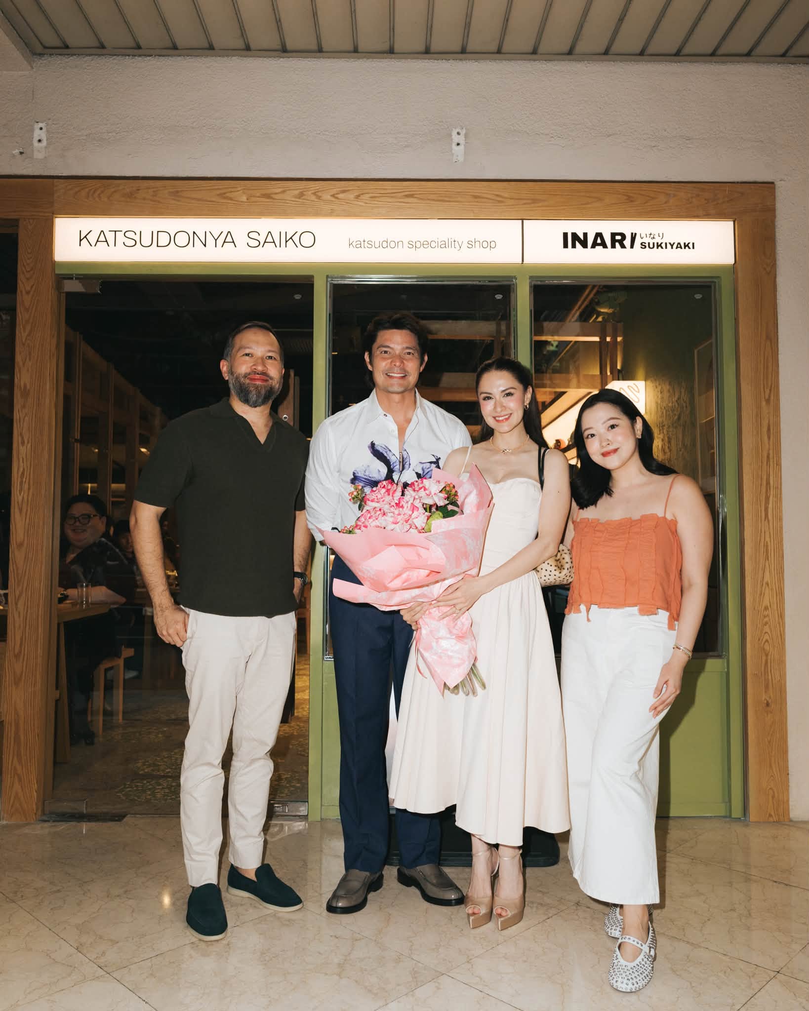 Marian Rivera - Dingdong Dantes tới chúc mừng 1 người quen vừa khai trương nhà hàng ăn. Ảnh: X