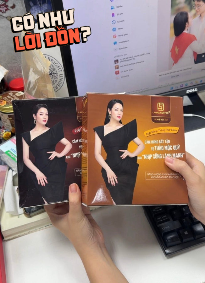 Pha 4 gói cà phê Laura của Nhật Kim Anh nhưng chả thấy linh chi hay đông trùng, độ sánh kẹo lại đến từ lượng đường khổng lồ!
