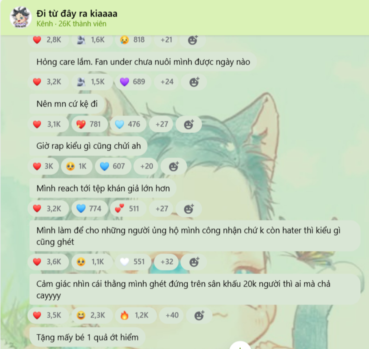 Loạt tin nhắn cũ của Neko Lê bị đào lại khiến nhiều khán giả bắt đầu 