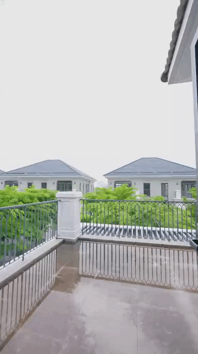 Bên ngoài về bên trong căn biệt thự mới của cặp dôi. 