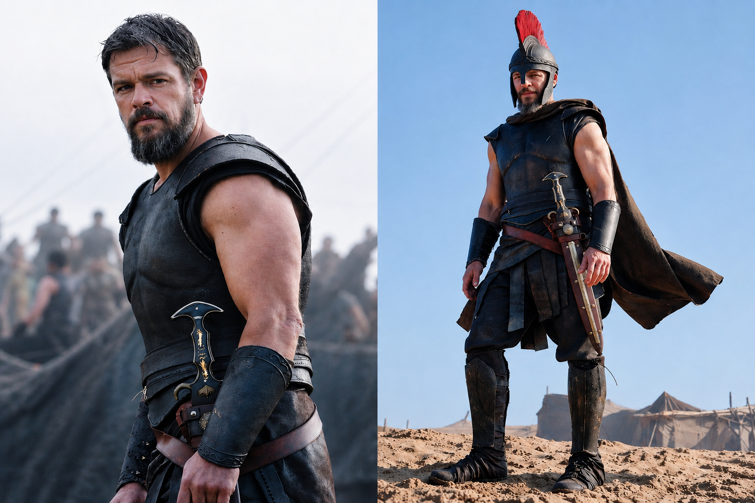 Matt Damon giảm tới hơn 13kg để vào vai trong phim The Odyssey (Ảnh: BBC)