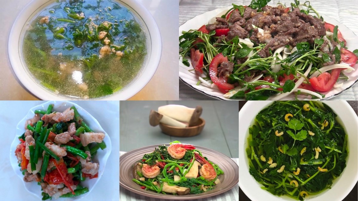 Cải xoong có thể chế biến rất nhiều món, từ bình dân tới sang trọng (Ảnh minh họa)