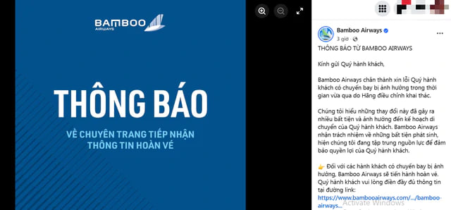 Sau loạt chuyến bay bị hủy, Bamboo Airways tiếp tục dừng khai thác đường bay đến một điểm du lịch nổi tiếng