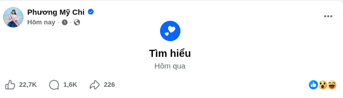 Tình hình chuyện tình cảm của Phương Mỹ Chi