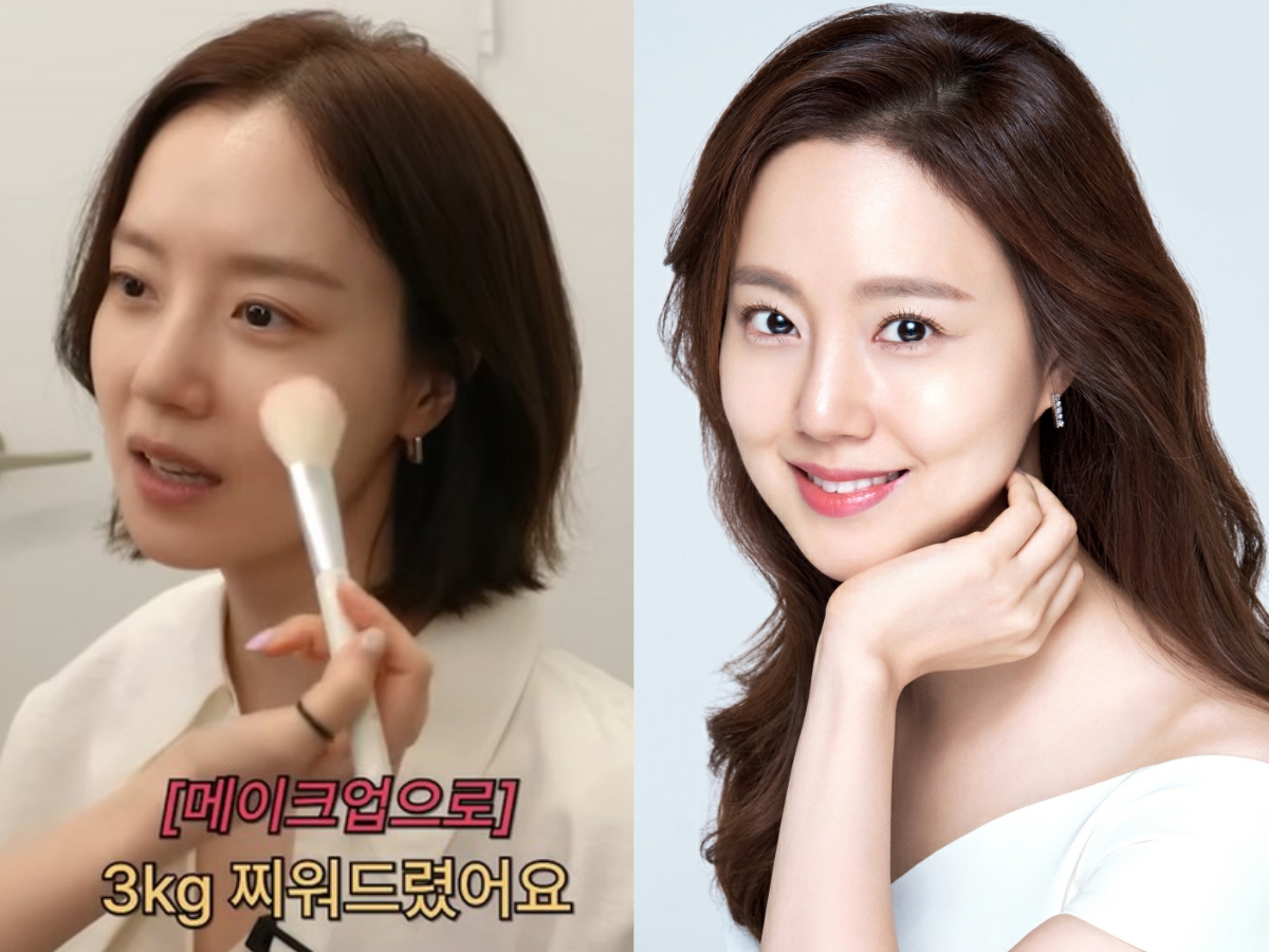 Moon Chae Won đột nhiên xuất hiện với gương mặt xuống sắc đến mức khó tin. So với hình ảnh trước đó (hình phải) của nữ diễn viên, công chúng đã không giấu nổi vẻ ngạc nhiên tột độ trước sự khác biệt quá lớn. Ảnh: Naver