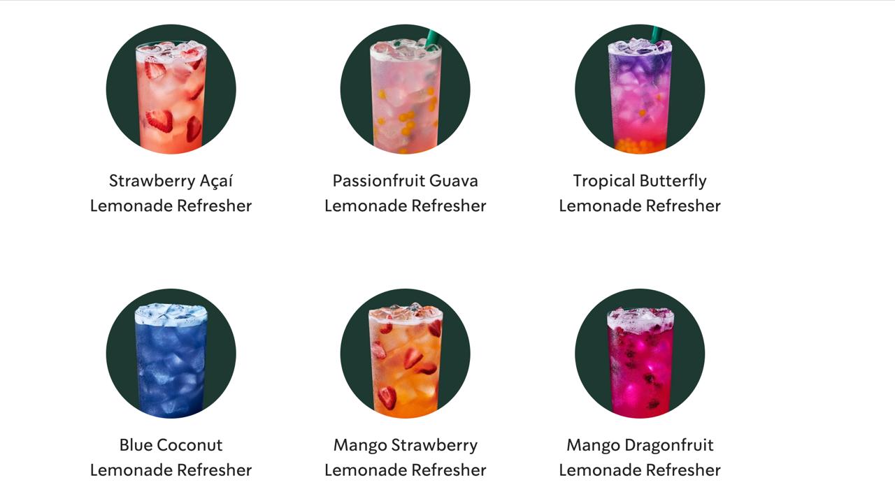 Starbucks Refreshers là dòng đồ uống giải khát đặc trưng của Starbucks, thường được pha từ nền nước trái cây, kết hợp các hương vị trái cây như dâu, xoài, thanh long