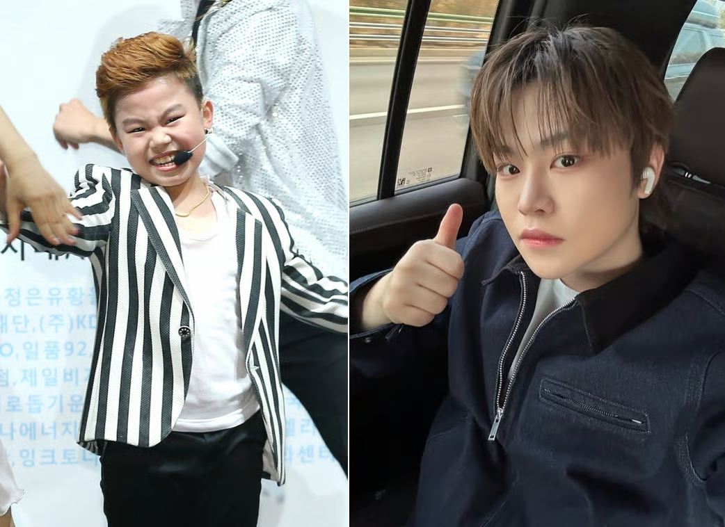 Hwang Min Woo bỗng lột xác, trở nên hoàn toàn khác biệt so với hồi thơ bé. Ảnh: Naver