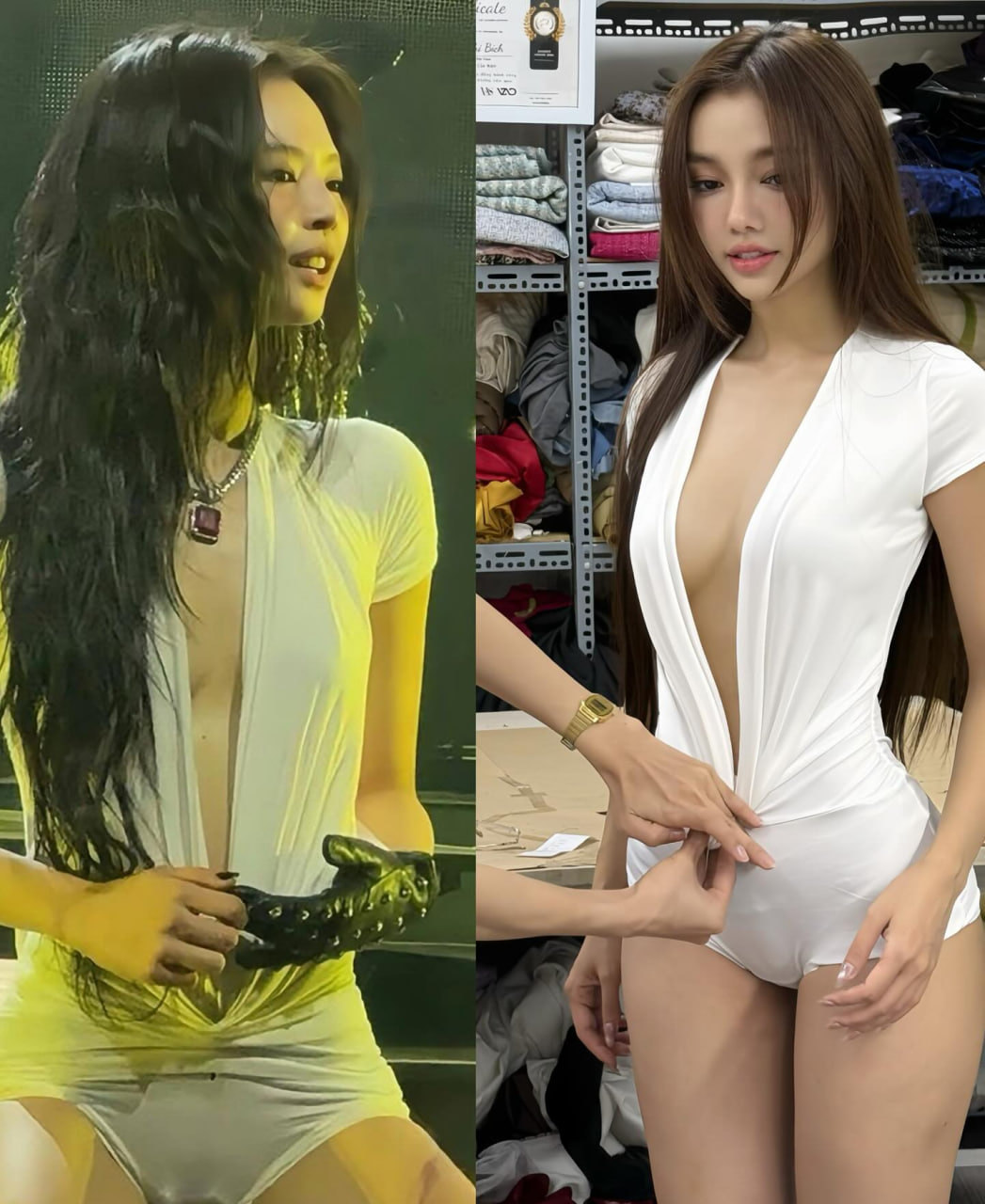 Vân Anh Scarlet tái hiện lại bộ cánh gây tranh cãi của Jennie.