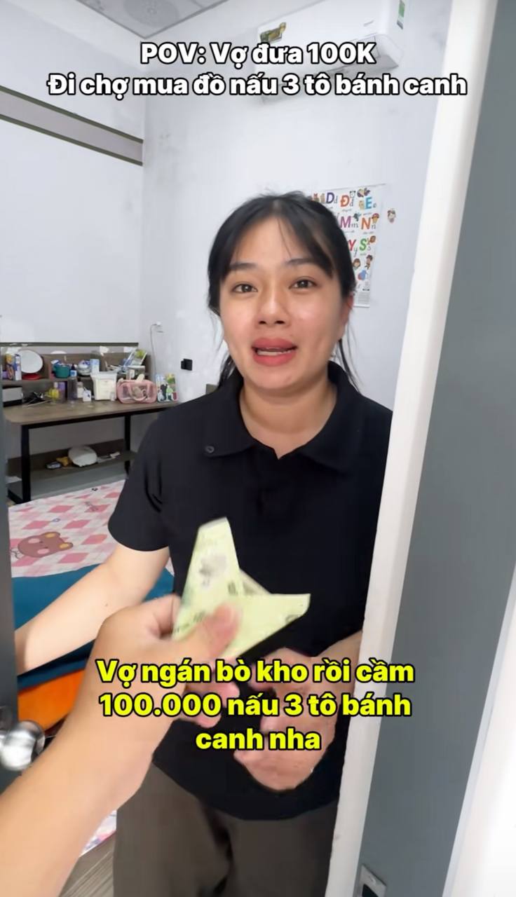 Vợ đưa 100.000 đồng đi chợ, chồng nấu được 3 tô bánh canh đầy ắp tôm và chả cá, còn dư tận 21.000 đồng