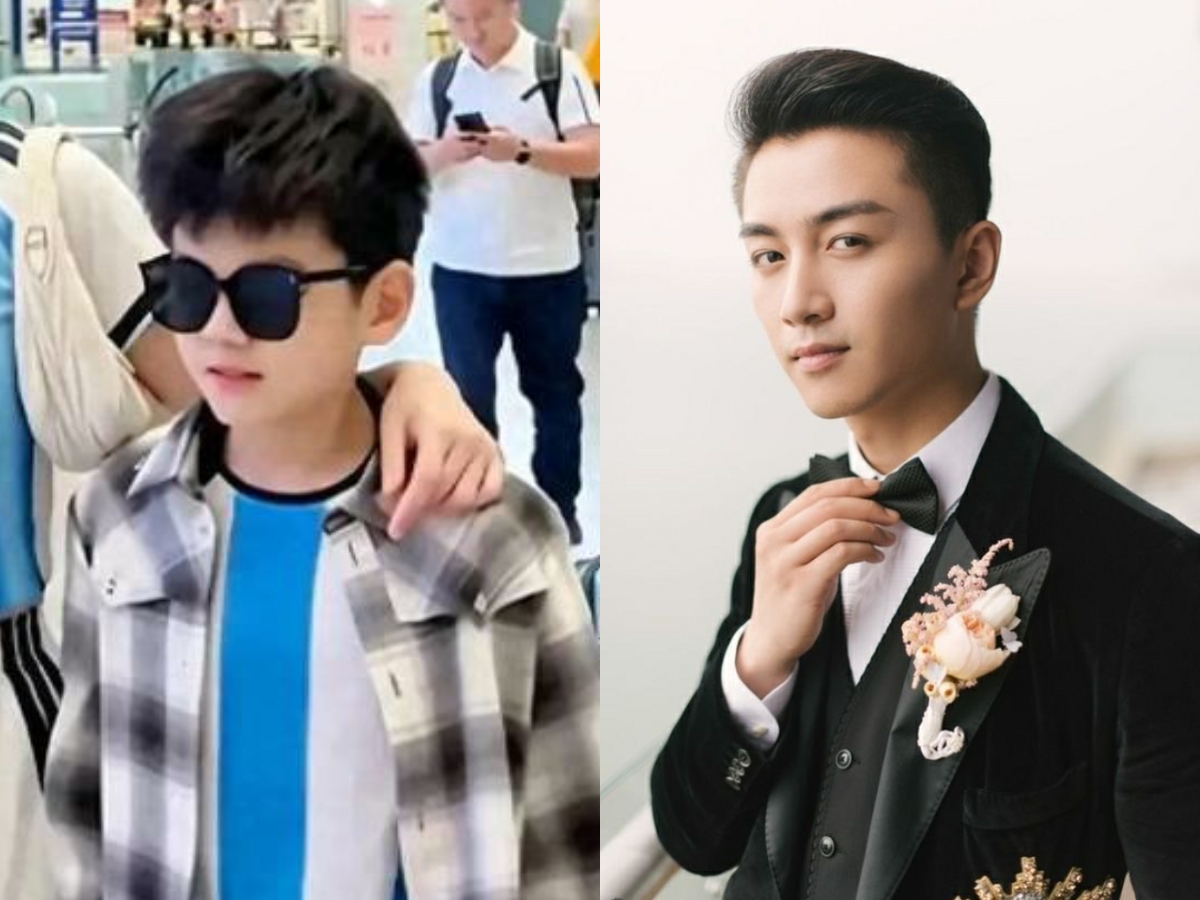 Cậu bé còn được khen là đẹp trai hơn cả bố - Trần Hiểu. Ảnh: Sohu