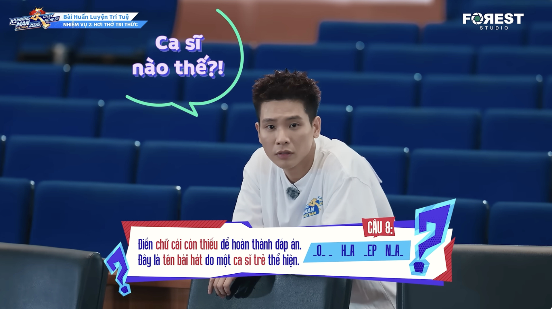 Trong phần chơi phản ứng nhanh tìm câu trả lời có câu hỏi liên quan đến bài hát