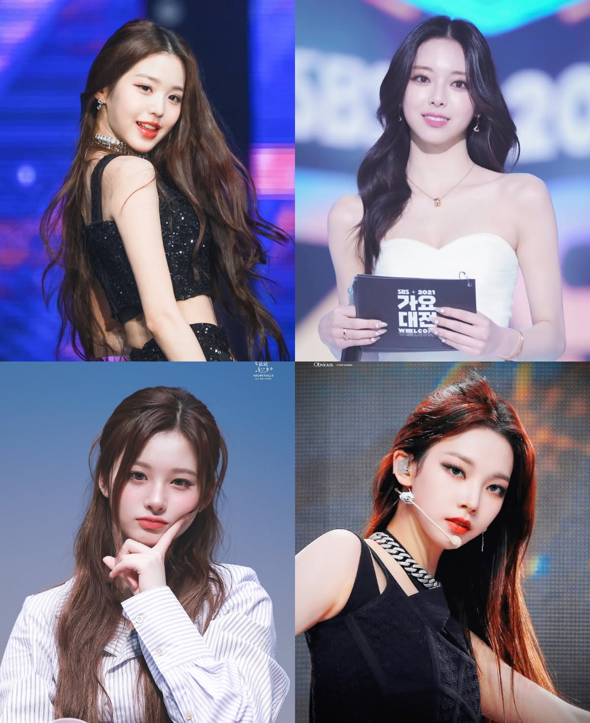 Top visual gen 4 quen thuộc với công chúng vẫn là Jang Wonyoung, Karina, Sullyoon và Yuna 