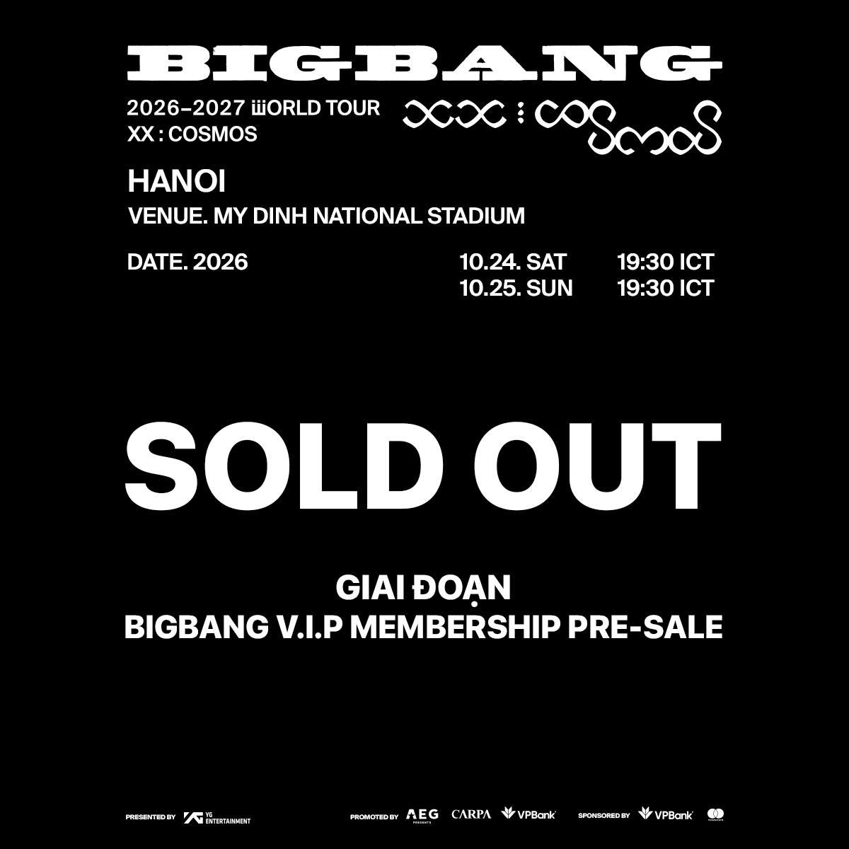 Chính thức hết vé concert BIGBANG đợt 1