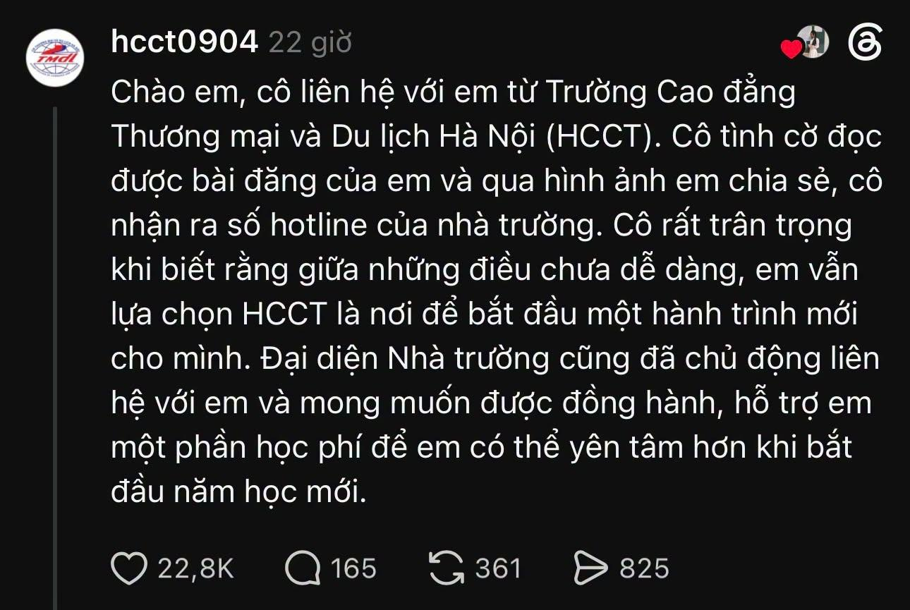 Dòng bình luận đặc biệt bên dưới bài đăng khiến ai cũng ấm lòng (Ảnh chụp màn hình)