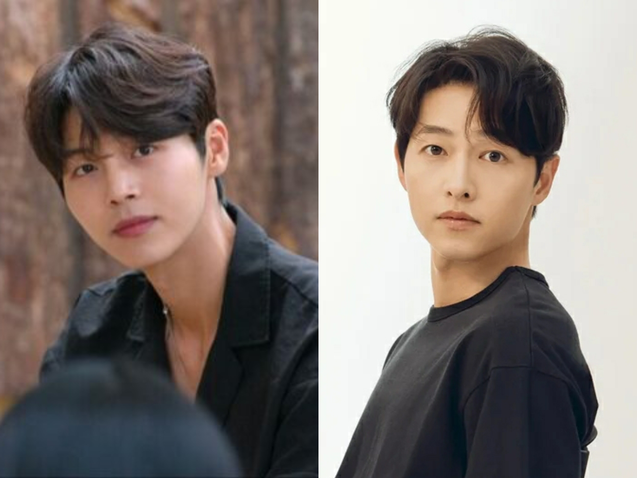 Soobin (bên trái) được mệnh danh là “tiểu Song Joong Ki” nhờ ngoại hình hao hao đàn anh nổi tiếng. Ảnh: Koreaboo