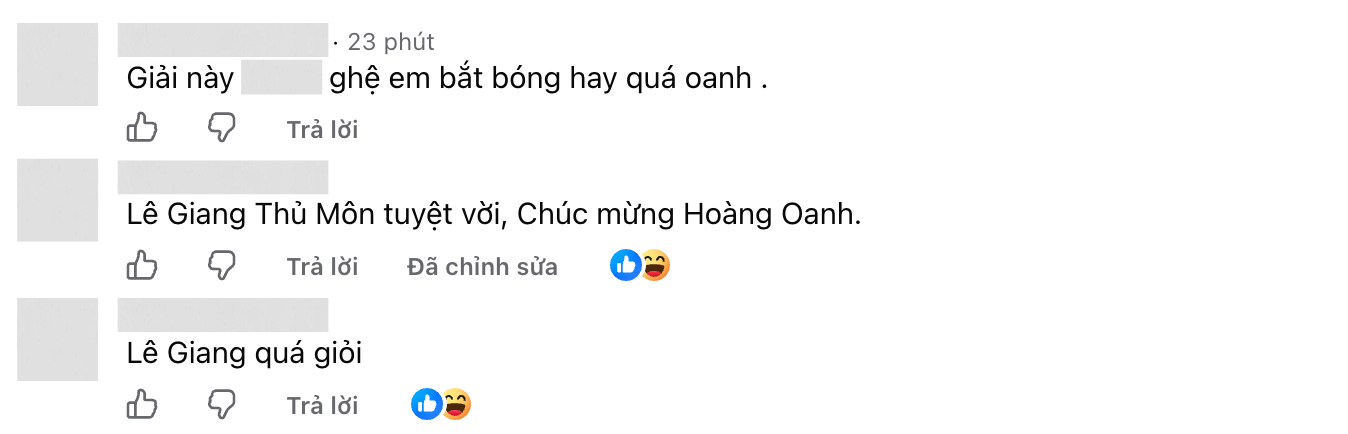Cư dân mạng réo tên Lê Giang Patrik dưới bài đăng của MC Hoàng Oanh (Ảnh: FBNV)