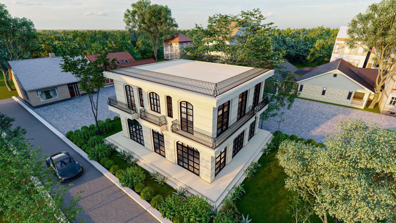 Bản vẽ căn nhà mới to lớn ví như