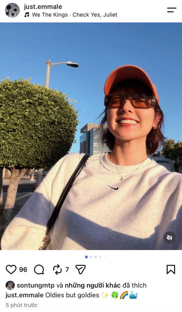 Hải Tú hiện chủ yếu hoạt động với tài khoản Instagram mới, Sơn Tùng cũng