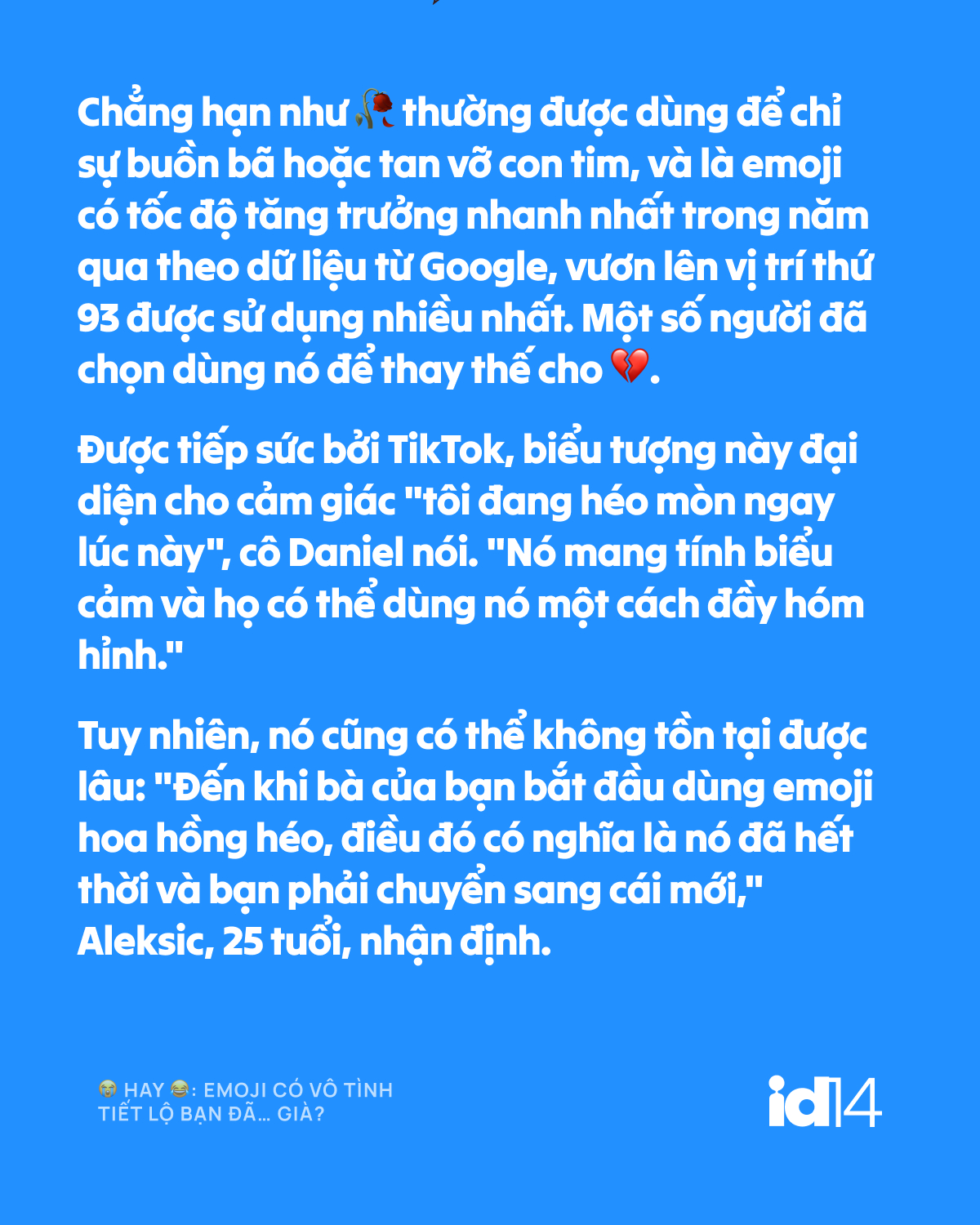 Emoji có vô tình tiết lộ bạn đã… già?