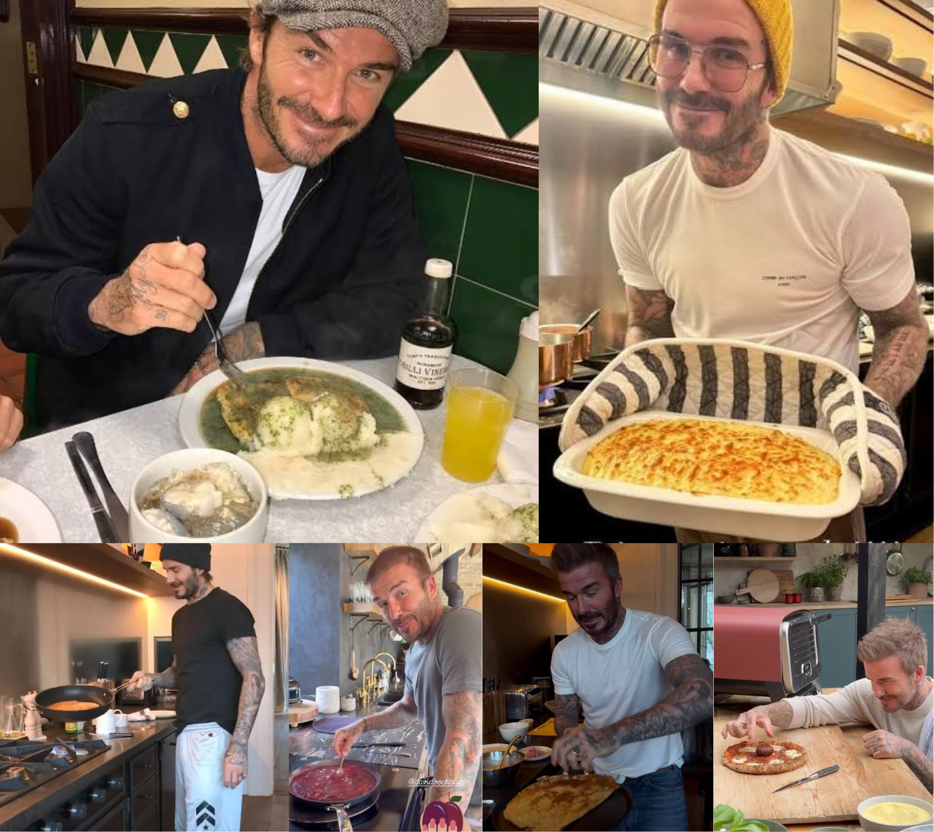 David Beckham không chỉ có niềm đam mê ăn món ngon mà còn rất thích