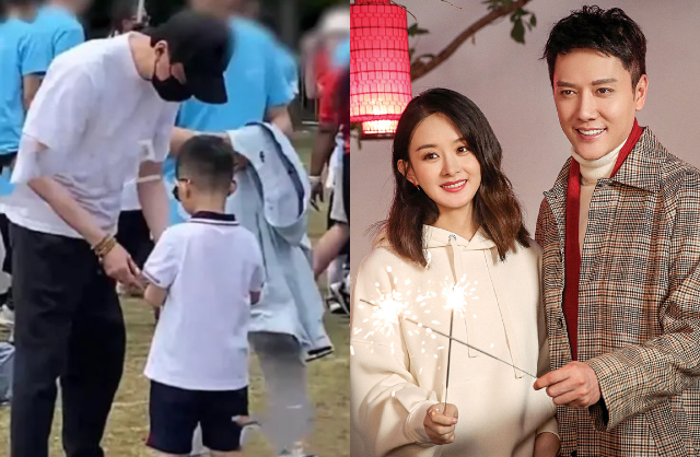 Người qua đường cũng cho biết quý tử nhà Phùng Thiệu Phong - Triệu Lệ Dĩnh có diện mạo khôi ngô, đường nét giống mẹ hơn giống cha. Ảnh: Weibo.
